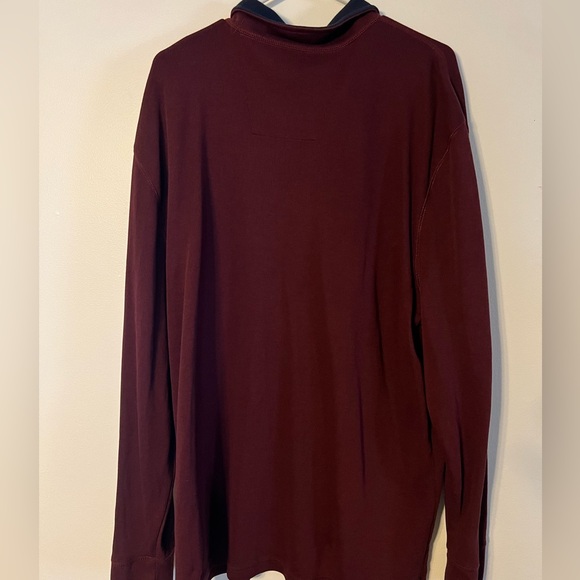 Nautica Men’s Burgundy Quarter Zip PullOver - Picture 4 of 4